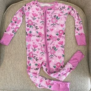 Little Sleepies Bamboo Zippy| Sweetheart Floral